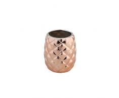 axentia Zahnputzbecher Copper kupferfarben, hochwertig verarbeiteter Zahnbürstenhalter aus Keramik, Bürstenständer mit modernem und schlichtem Design, Zahnbürstenständer mit schöner Farbe