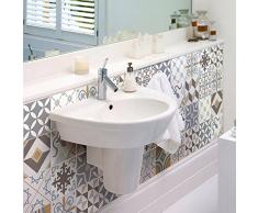 24Â Aufkleber Fliesen | Sticker Selbstklebend FliesenÂ âÂ Mosaik Fliesen Wandtattoo Badezimmer und KÃ¼che | Fliesen KleberÂ âÂ traditionellen beigeÂ âÂ 10Â x 10Â cmÂ âÂ 24-teilig