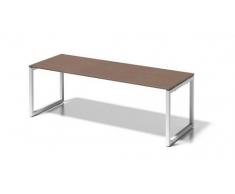 Bisley Cito Schreibtisch, 740 mm HÃ¶henfixes O H 19 x B 2200 x T 800 mm, Dekor NuÃbaum, Gestell VerkehrsweiÃ, Metall, Wn396 Dekor NuÃbaum, Gestell VerkehrsweiÃ, 80 x 220 x 85 cm