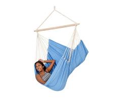 AMAZONAS XL Hängesessel handgefertigt in Brasilien Artista Blue mit Querstab aus FSC Buchenholz 110 cm bis 150kg in Hellblau