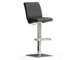 Robas Lund Stuhl, Barstuhl, Barhocker, Di.az, 180 Grad drehbar, Edelstahl/schwarz, 50 x 42 x 112 cm, DIEE10SX