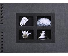 Exacompta 16241E Fotoalbum Passion mit Spiralbindung, 50 schwarze Seiten, 32 x 22cm, 1 Stück, schwarz