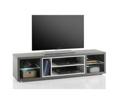 Stella Trading Shades 3 TV Lowboard, Holz, grau, 140 x 37 x 36 cm
