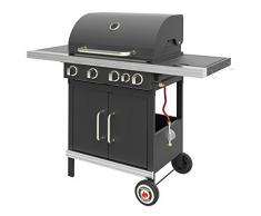 GrillChef Gasgrillwagen 4BR, schwarz