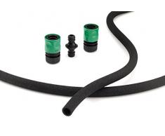 REHAU Perlschlauch 25m Set, aus Recyclingmaterial, wassersparende gezielte Bewässerung von Pflanzenreihen / Beeten, individuell anpassbar, mit Armaturen