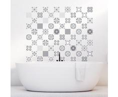 Ambiance-Live 60Â Aufkleber Fliesen | Sticker Selbstklebend FliesenÂ âÂ Mosaik Fliesen Wandtattoo Badezimmer und KÃ¼che | Fliesen KleberÂ âÂ KÃ¼nstlerischen GraustufenÂ âÂ 10Â x 10Â cmÂ âÂ 60-teilig
