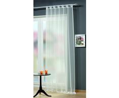 Home Fashion Schlaufenschal Uni Voile, Polyester, Weiß, 245 x 140 cm