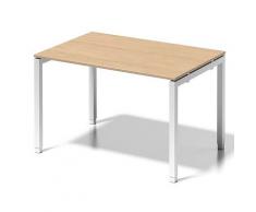 Bisley Cito Schreibtisch, 650-850 mm HÃ¶heneinstellbares U H 19 x B 1200 x T 800 mm, Dekor Ahorn, Gestell VerkehrsweiÃ, Metall, Mp396 Dekor Ahorn, Gestell VerkehrsweiÃ, 80 x 120 x 85 cm