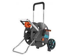 GARDENA AquaRoll L Easy: Schlauchwagen mit bis zu 100 m Kapazität, besonders standfest, mit komfortabler Schlauchführung in robustem Metallrahmen, Nachtropfstopp, werkzeuglose Montage (18520-20)