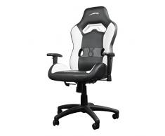 SPEEDLINK Looter Gamingstuhl, ergonomischer Bürostuhl, Schreibtischstuhl, Drehstuhl, Gaming Chair, Racing Stuhl, Sportsitz, Chefsessel aus hochwertigem PVC Leder in schwarz/weiÃ