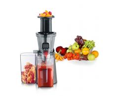 Severin Slow Juicer ES 3571 – Entsafter für Saft, Sorbet, Eis, Marmelade uvm. – elektrische Saftpresse aus Edelstahl – einfache Reinigung dank Easy-Clean Konzept – 1 l Auffangbehälter – 150 Watt