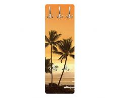 Apalis 78643 Wandgarderobe Caribbean Sunset II | Design Garderobe Garderobenpaneel Kleiderhaken Flurgarderobe Hakenleiste Holz Standgarderobe Hängegarderobe | 139x46cm