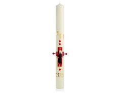 Wiedemann 243165.003 Osterkerze, Wachs, Elfenbein 80 x 8 cm