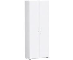 Gera MÃ¶bel Schranksystem Flex Garderobenschrank, Holzdekor, WeiÃ/WeiÃ, 80 x 42 x 216 cm