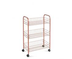 Metaltex Lugano Allzweckwagen, Polythermbeschichteter Draht, Kupfer, 41x23x63cm