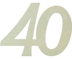 Petras Bastel News Streudeko, Fliz, Creme, 18 x 12 x 3 cm