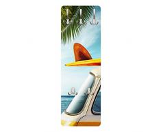 Apalis 78444 Wandgarderobe Ab in den Urlaub | Design Garderobe Garderobenpaneel Kleiderhaken Flurgarderobe Hakenleiste Holz Standgarderobe Hängegarderobe | 139x46cm