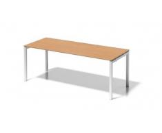 Bisley Cito Schreibtisch, 740 mm HÃ¶henfixes U H 19 x B 2000 x T 800 mm, Dekor Buche, Gestell VerkehrsweiÃ, Metall, Bc396 Dekor Buche, Gestell VerkehrsweiÃ, 80 x 200 x 85 cm