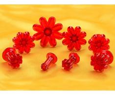 Teigschaber 12634Â Rudbeckia weiÃ Kunststoff von 8Â Ausstechformen 9Â x 9Â x 4Â cm