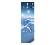 Apalis 78940 Wandgarderobe Gletscherlauf | Design Garderobe Garderobenpaneel Kleiderhaken Flurgarderobe Hakenleiste Holz Standgarderobe Hängegarderobe | 139x46cm