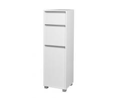 Schildmeyer Diona Highboard, Melaminharzbeschichtete Spanplatte, WeiÃ, 33 x 39,5 x 129,5 cm