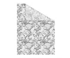 Lichtblick Fensterfolie 50 x 50 cm mit Motiv Fische - Weiß, Selbstklebender Sichtschutz ohne Bohren, blickdichtes Fensterdekor, für alle Glasflächen
