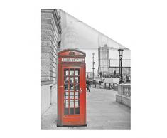 Lichtblick Fensterfolie 50 x 50 cm mit Motiv London - Rot, Selbstklebender Sichtschutz ohne Bohren, blickdichtes Fensterdekor, für alle Glasflächen