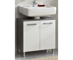 PELIPAL 913 Hanau Waschbeckenunterschrank, Holzdekor, Betonoptik, 33,0 x 60,0 x 62,0 cm