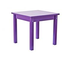 Hoppekids Kindertisch MADS, teilmassiv, sehr stabil, viele Farben, Holz, lila, 50 x 50 x 47 cm