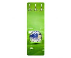 Apalis 79449 Wandgarderobe Save the Planet | Design Garderobe Garderobenpaneel Kleiderhaken Flurgarderobe Hakenleiste Holz Standgarderobe Hängegarderobe | 139x46cm