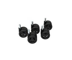 Topstar Hartbodenrollen (Speichendesign), zu Sitness RS Drehstuhlhartbodenrollen, Plastik, schwarz, 6,5 x 6,5 x 6,5 cm