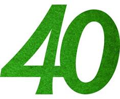 Petras Bastel News Streudeko, Fliz, dunkelgrün, 18 x 12 x 3 cm