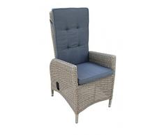 greemotion 128608 Rattansessel LAS Vegas-Hochlehner Gartenstuhl in Anthrazit Grau-Lounge Sessel aus Rattan, Rückenlehne verstellbar für Balkon, Garten & Terrasse, 5,9 x 6,6 x 11 cm
