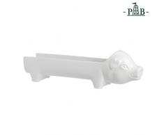 la Porcellana FATTORIA Ferkel Salami Halter Geschenk-Box, weiß, 27,5 x 6 cm