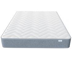 Hilding Sweden Pure Twocore weiÃ/Mittelfeste 7-Zonen Matratze, mit Sommer-und Winterseite, für alle Schlaftypen (H2-H3)/200 x 180 x 22 cm, Kaltschaummatratze, Schaumstoff, weià und grau