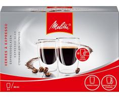 Melitta Glas-Set, Espresso-Gläser, 2 Stück, Doppelwandig, Borosilikatglas, 80 ml, 212897