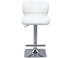 Inter Link Escondido Bar-Stuhl, 2er Set, Glas Metall, WeiÃ, 70 x 70 x 50 cm