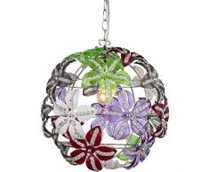 Edle 1-flg Pendel Hänge Lampe Chrom Acryl Schlafzimmer Lokal Globo KAUNOS 51422H