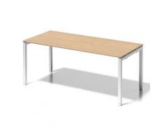Bisley Cito Schreibtisch, 650-850 mm HÃ¶heneinstellbares U H 19 x B 1800 x T 800 mm, Dekor Ahorn, Gestell VerkehrsweiÃ, Metall, Mp396 Dekor Ahorn, Gestell VerkehrsweiÃ, 80 x 180 x 85 cm