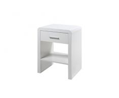 AC Design Furniture 62247 Nachttisch, Holz, weiÃ, 35 x 45 x 59 cm