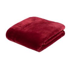 Gözze Premium Cashmere-Feeling Wohn- und Kuscheldecke, 130 x 170 cm, Rot, 40128-37-130170