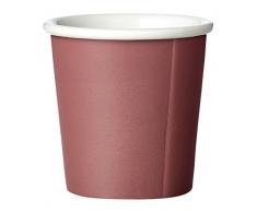 VIVA scandinavia Kaffeebecher Porzellan mit Matt Finishing ohne Henkel, Kleine Espressotasse, Design Teetasse Rot 0,08L