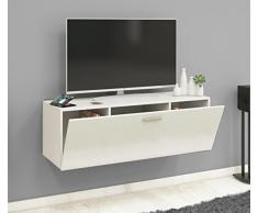 VCM TV Wand Board Fernsehtisch Lowboard Wohnwand Regal Wandschrank Schrank Tisch Hängend Weià 40 x 115 x 36 cm Fernso