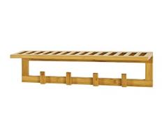 HAKU Möbel 14122 Wandgarderobe, Holz, Natur, 60 x 13 x 15