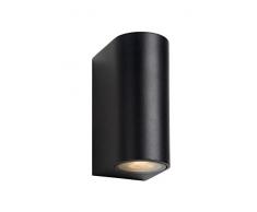 Lucide ZORA-LED - Wandstrahler AuÃen - LED Dim. - GU10 - 2x5W 3000K - IP44 - Schwarz