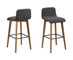AC Design Furniture William Barhocker, Stoff, Anthrazit, 47 x 44 x 101 cm