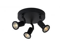 Lucide JASTER-LED - Deckenstrahler - Ø 20 cm - LED - GU10 - 3x5W 2700K - Schwarz