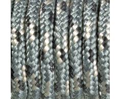 efco Farbe Mix Paracord Seil Mischgewebe, Polyester, Schwarz/Grau/WeiÃ, 2Â mm x 4Â m