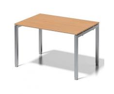 Bisley Cito Schreibtisch, 650-850 mm HÃ¶heneinstellbares U H 19 x B 1200 x T 800 mm, Dekor Buche, Gestell Silber, Metall, Bc355 Dekor Buche, Gestell Silber, 80 x 120 x 85 cm