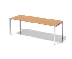 Bisley Cito Schreibtisch, 650-850 mm HÃ¶heneinstellbares U H 19 x B 2200 x T 800 mm, Dekor Buche, Gestell VerkehrsweiÃ, Metall, Bc396 Dekor Buche, Gestell VerkehrsweiÃ, 80 x 220 x 85 cm